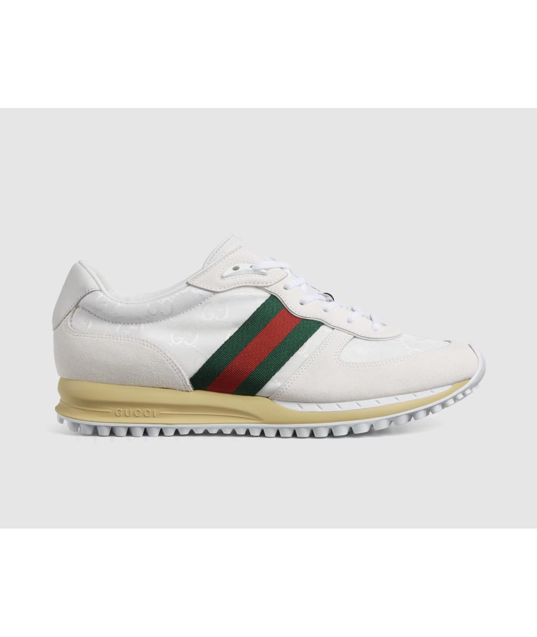 GUCCI Белые низкие кроссовки / кеды, фото 6