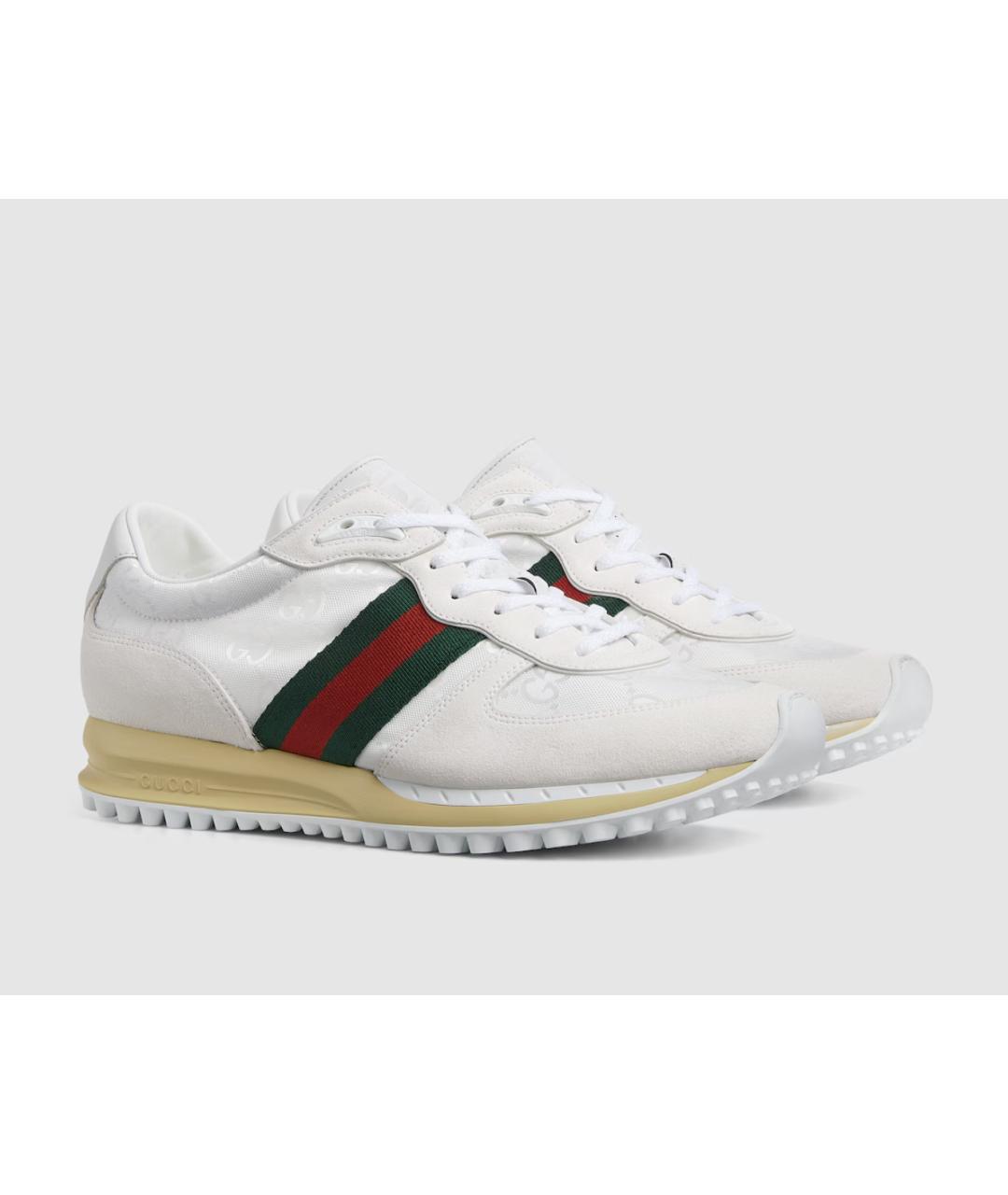 GUCCI Белые низкие кроссовки / кеды, фото 2