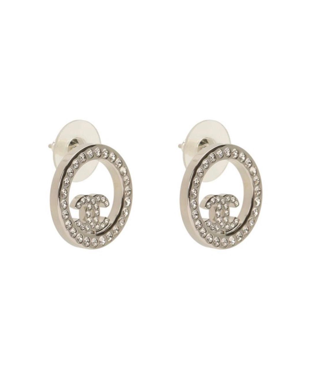 CHANEL Серебряные металлические серьги, фото 2