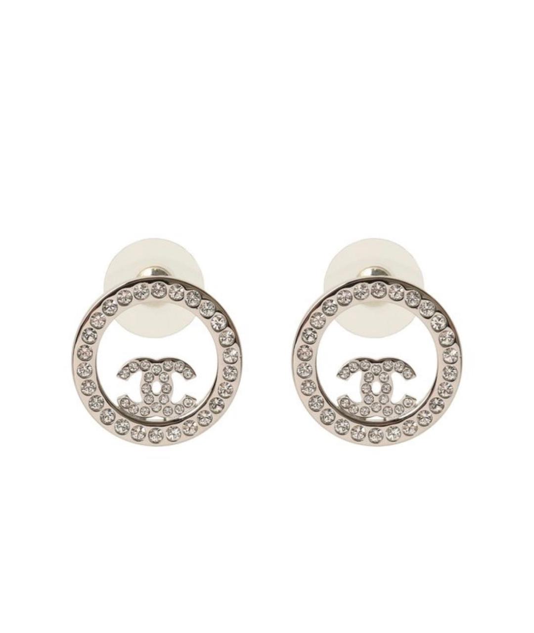 CHANEL Серебряные металлические серьги, фото 1