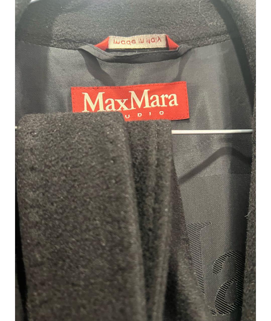 MAX MARA Черное шерстяное пальто, фото 4