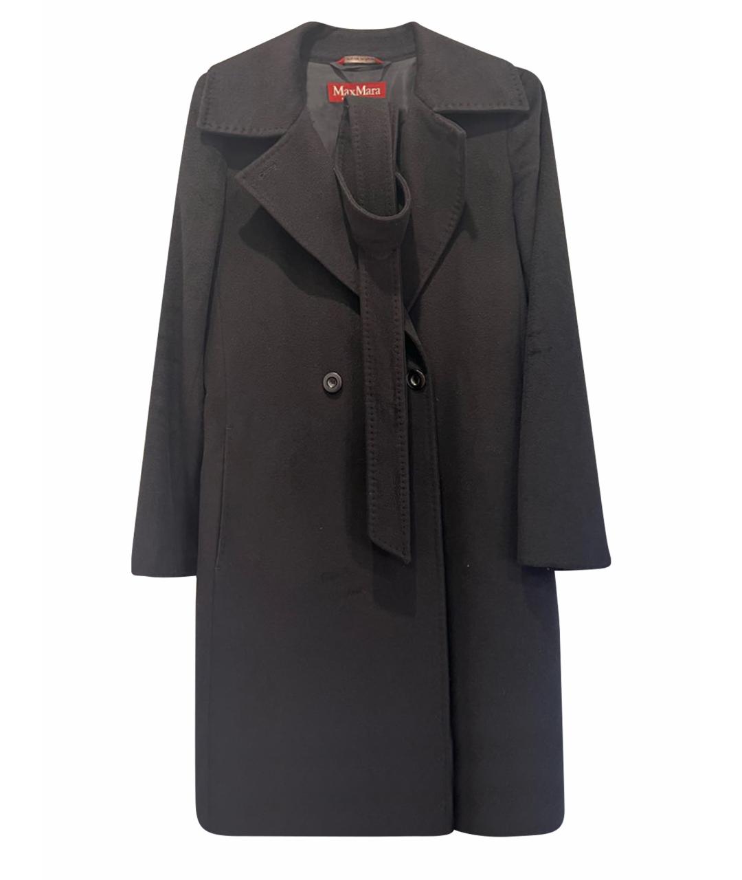 MAX MARA Черное шерстяное пальто, фото 1