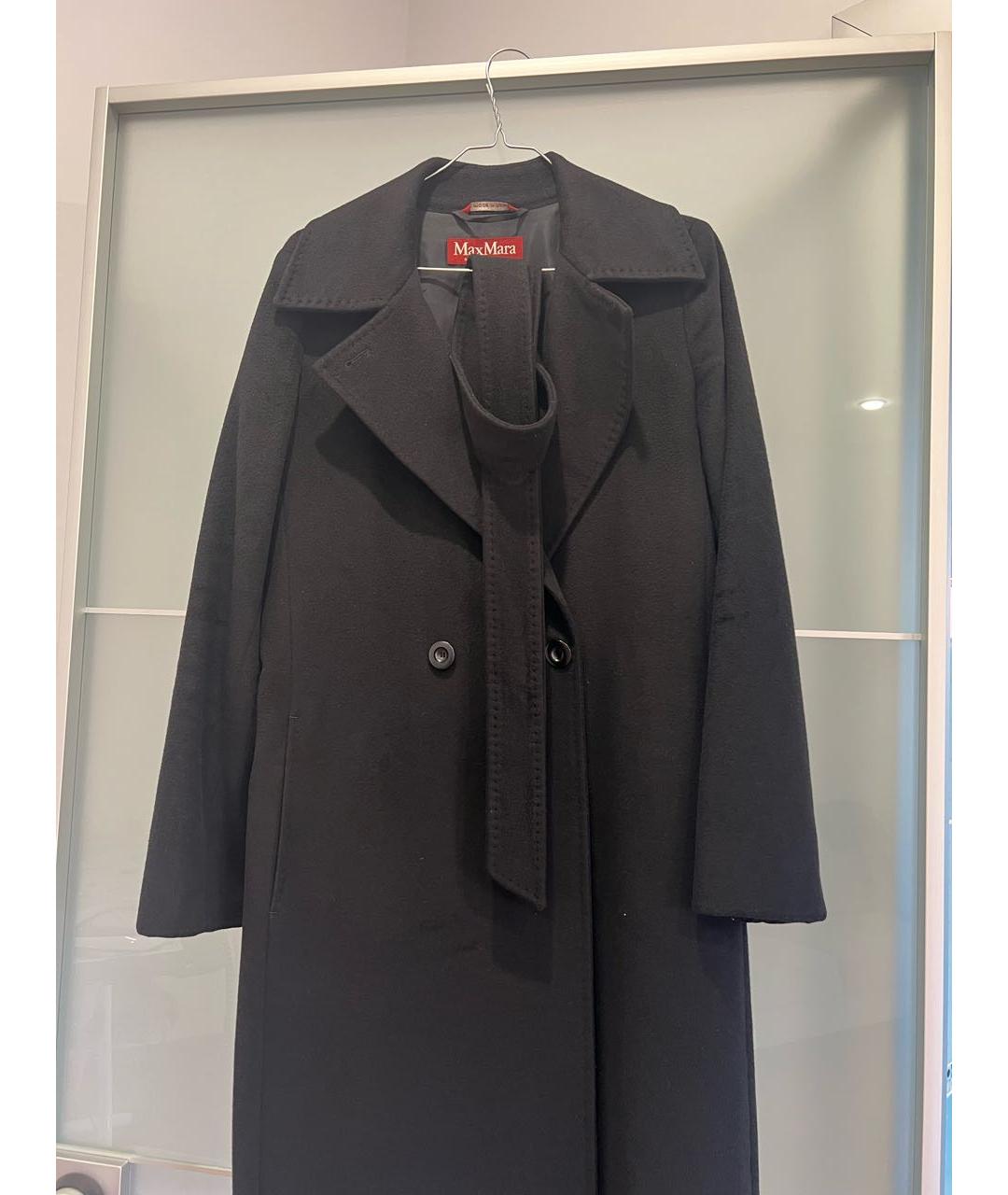 MAX MARA Черное шерстяное пальто, фото 3