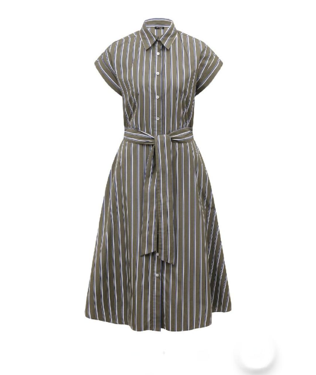 KITON Зеленые хлопковое повседневное платье, фото 10