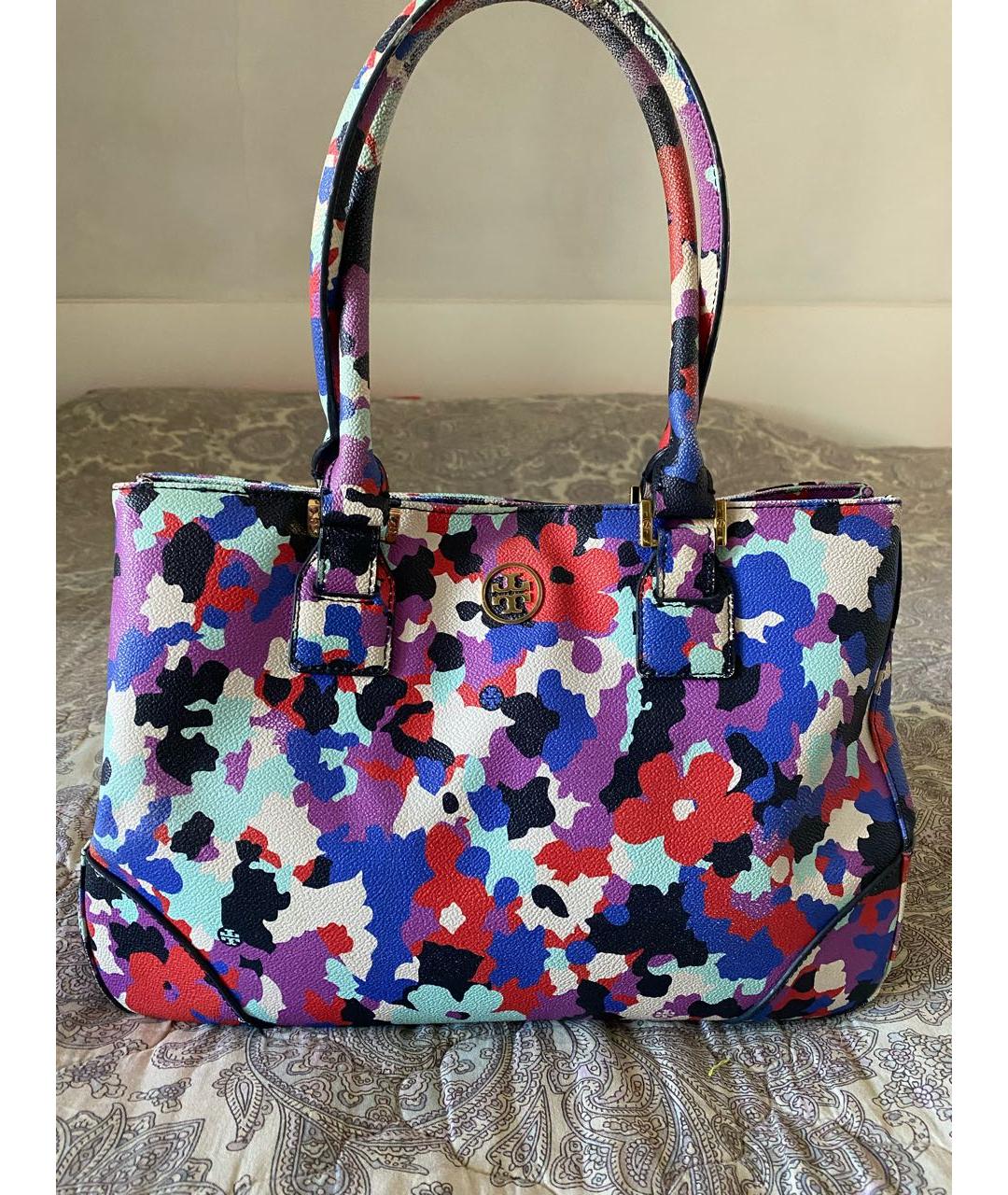 TORY BURCH Мульти кожаная сумка с короткими ручками, фото 9
