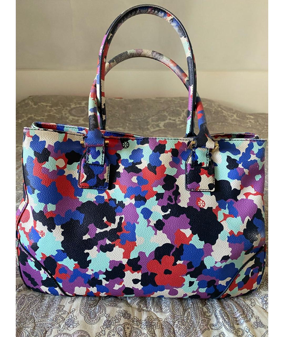 TORY BURCH Мульти кожаная сумка с короткими ручками, фото 2