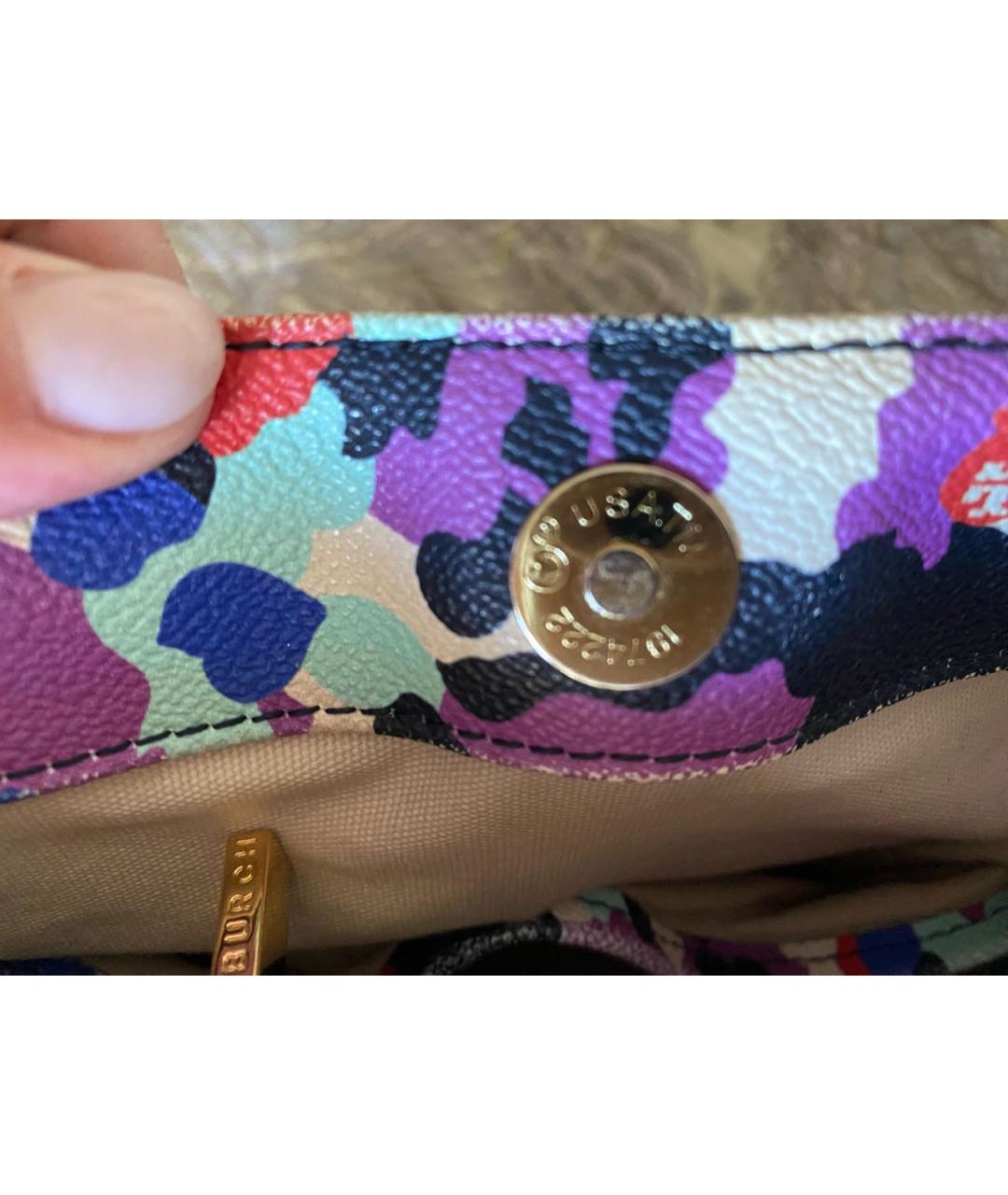 TORY BURCH Мульти кожаная сумка с короткими ручками, фото 7