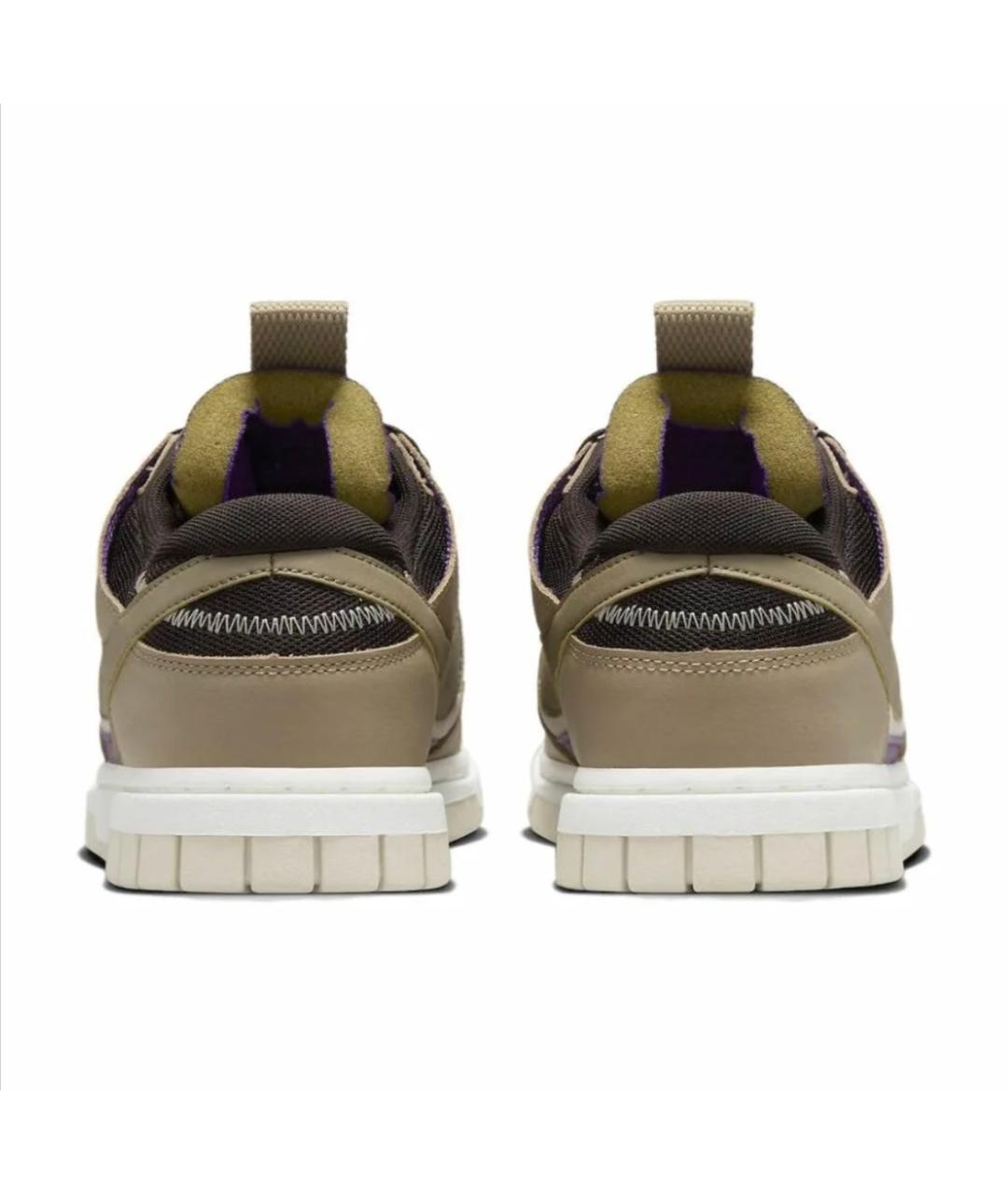 NIKE Бежевые высокие кроссовки / кеды из искусственной кожи, фото 6