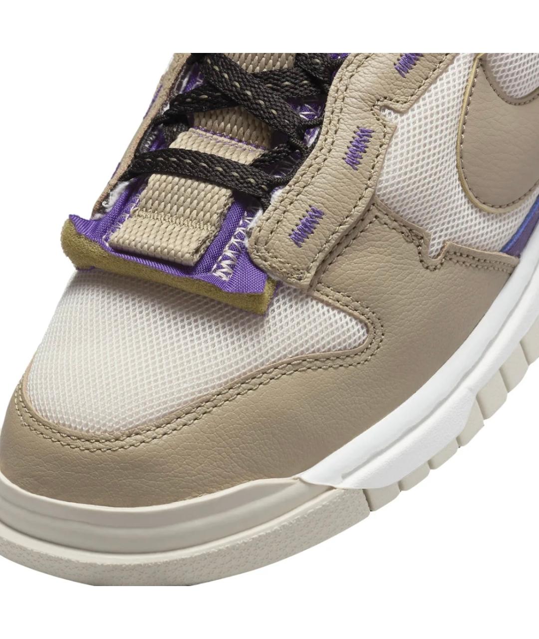 NIKE Бежевые высокие кроссовки / кеды из искусственной кожи, фото 2