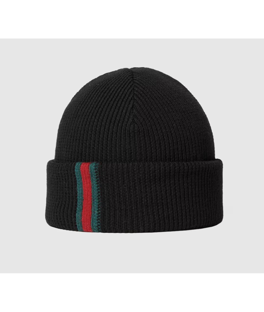 GUCCI Черная шерстяная шапка, фото 2