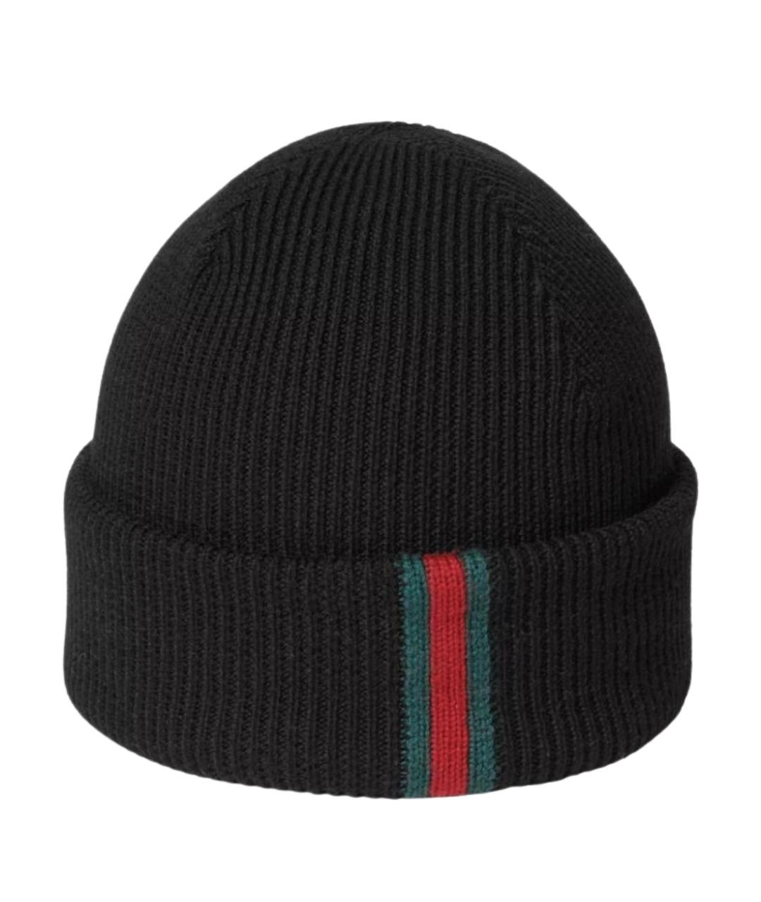 GUCCI Черная шерстяная шапка, фото 1