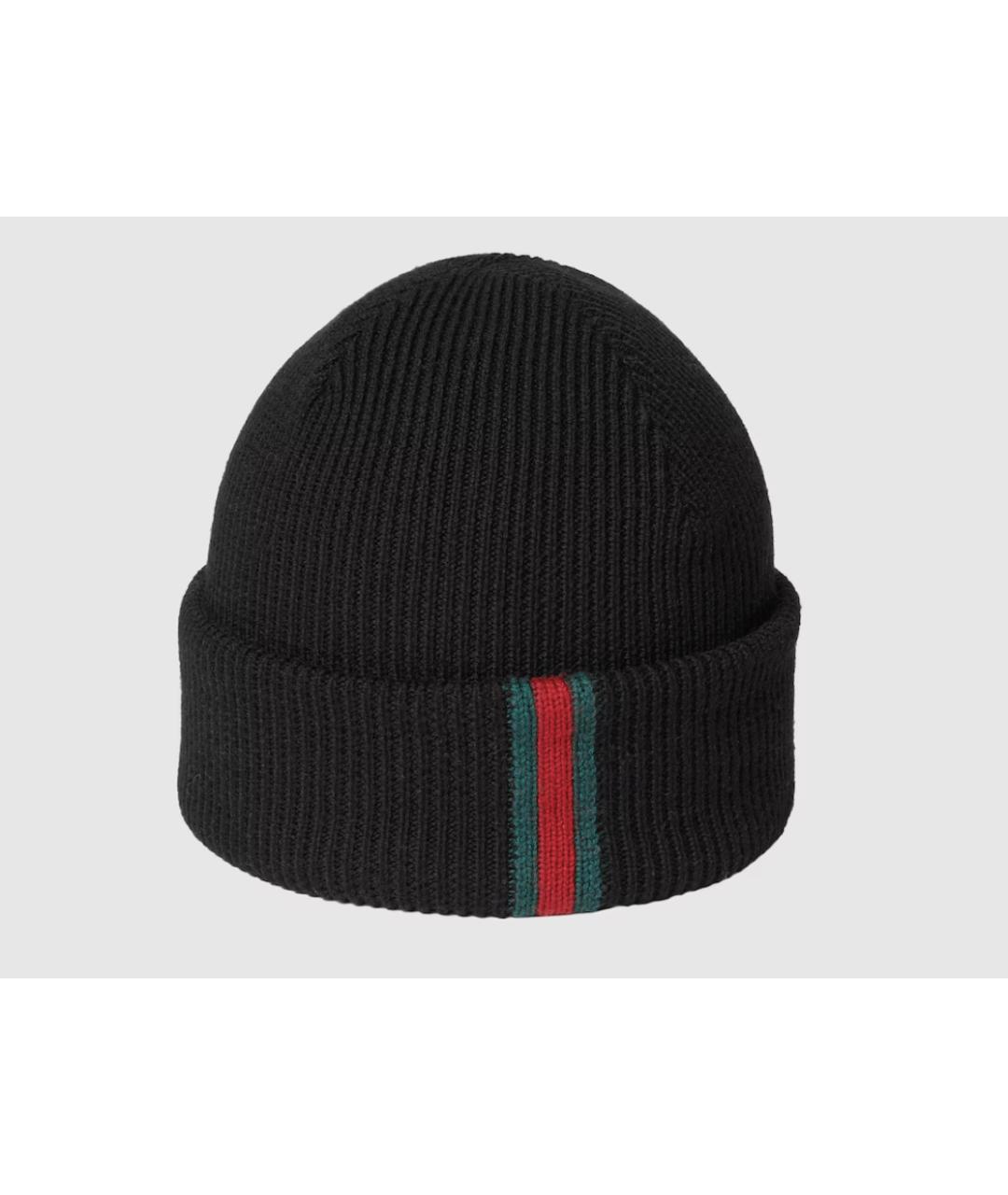 GUCCI Черная шерстяная шапка, фото 4