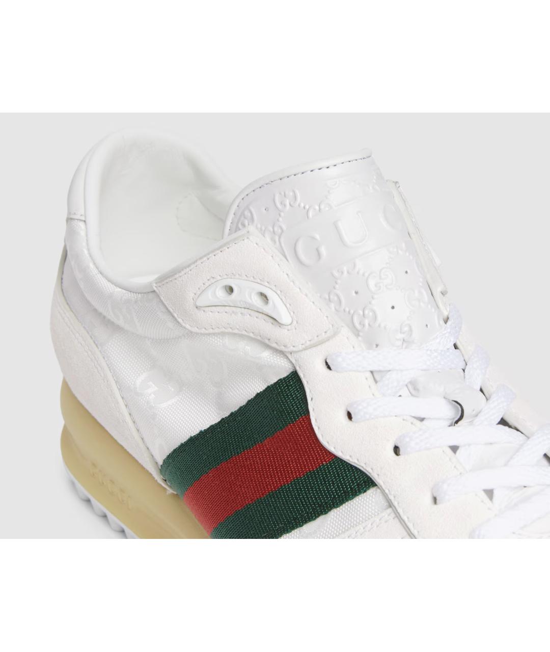 GUCCI Белые низкие кроссовки / кеды, фото 4