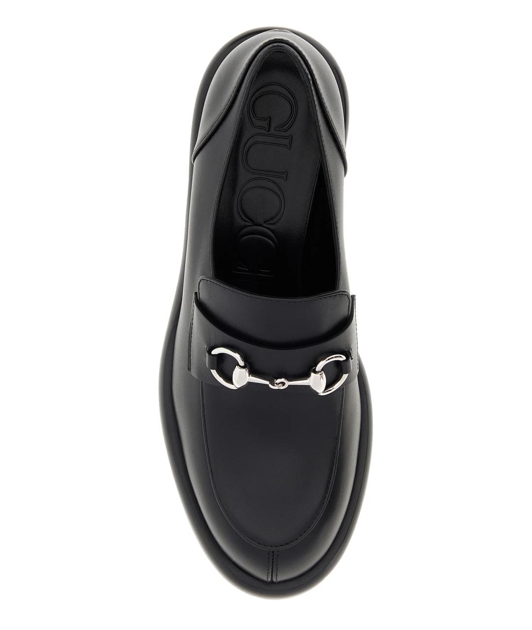 GUCCI Черные кожаные лоферы, фото 4