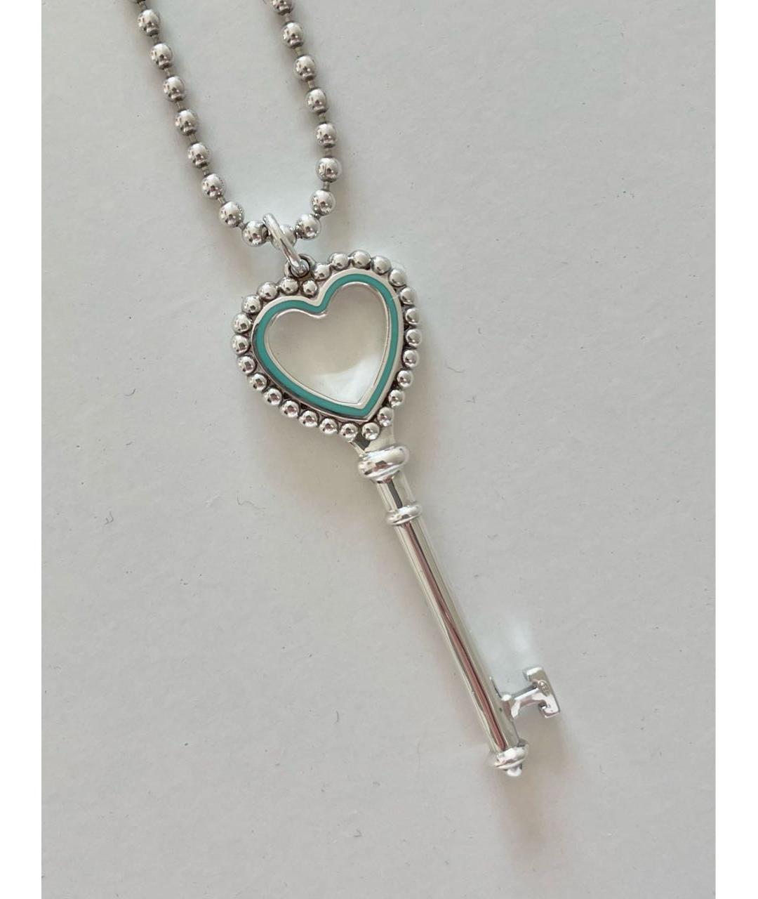 TIFFANY&CO Бирюзовое серебряное колье, фото 2