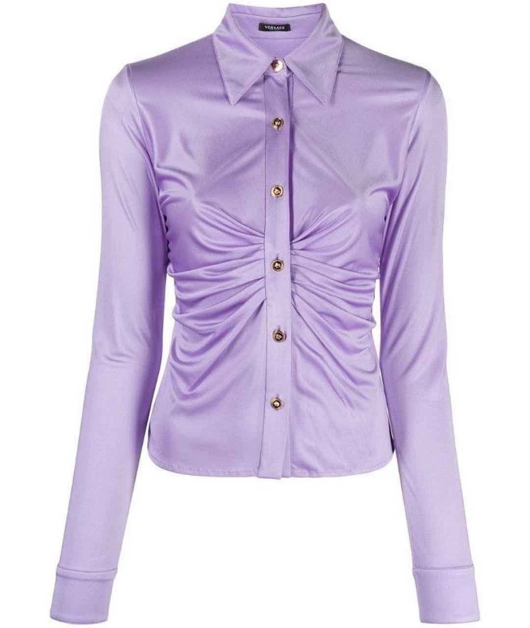 VERSACE Фиолетовая блузы, фото 3