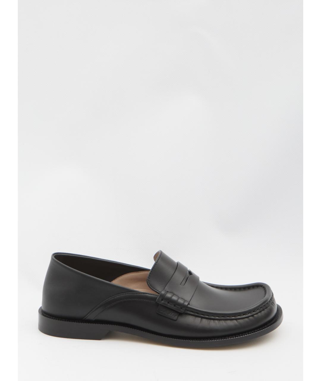 LOEWE Черные кожаные лоферы, фото 6