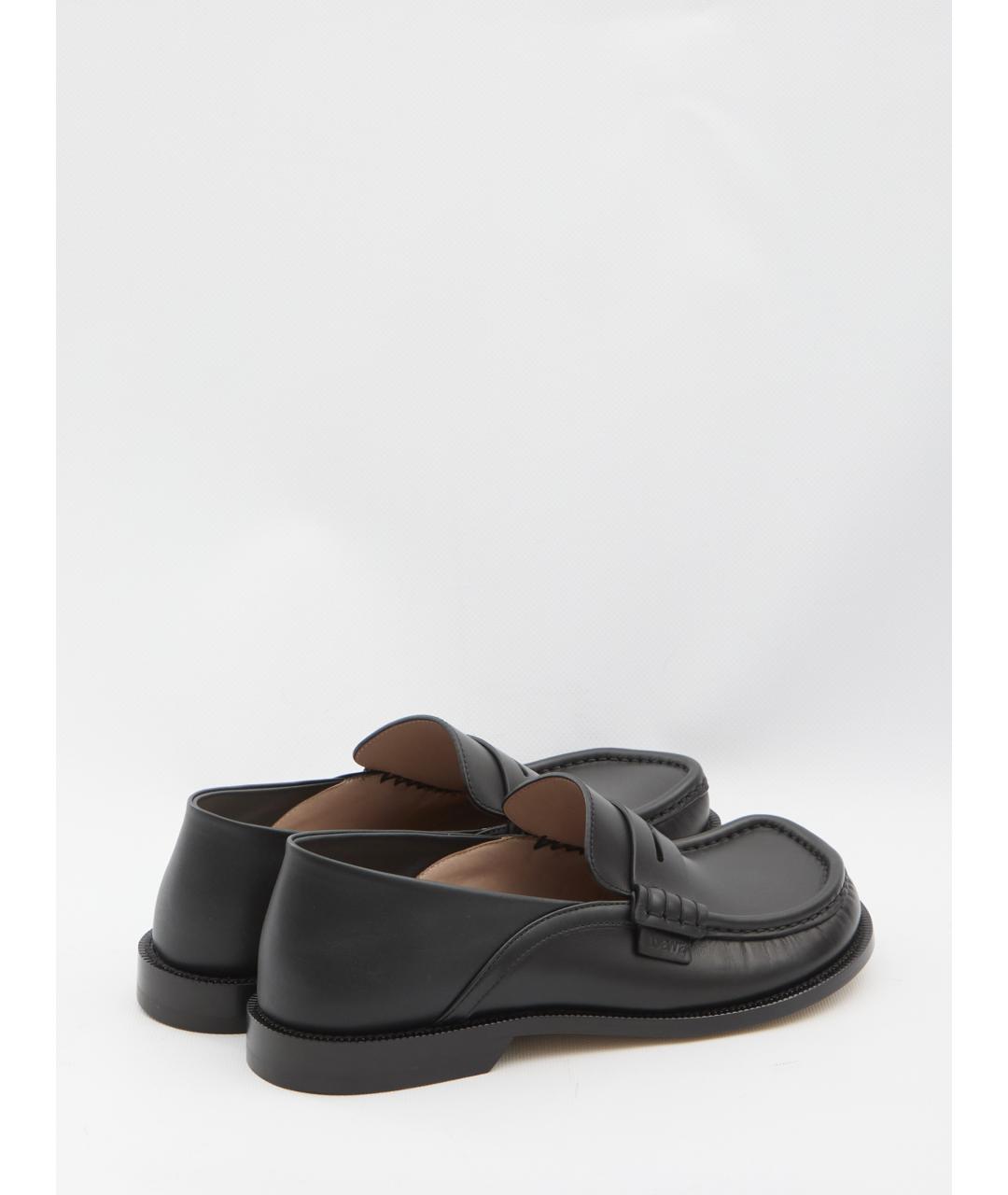 LOEWE Черные кожаные лоферы, фото 3