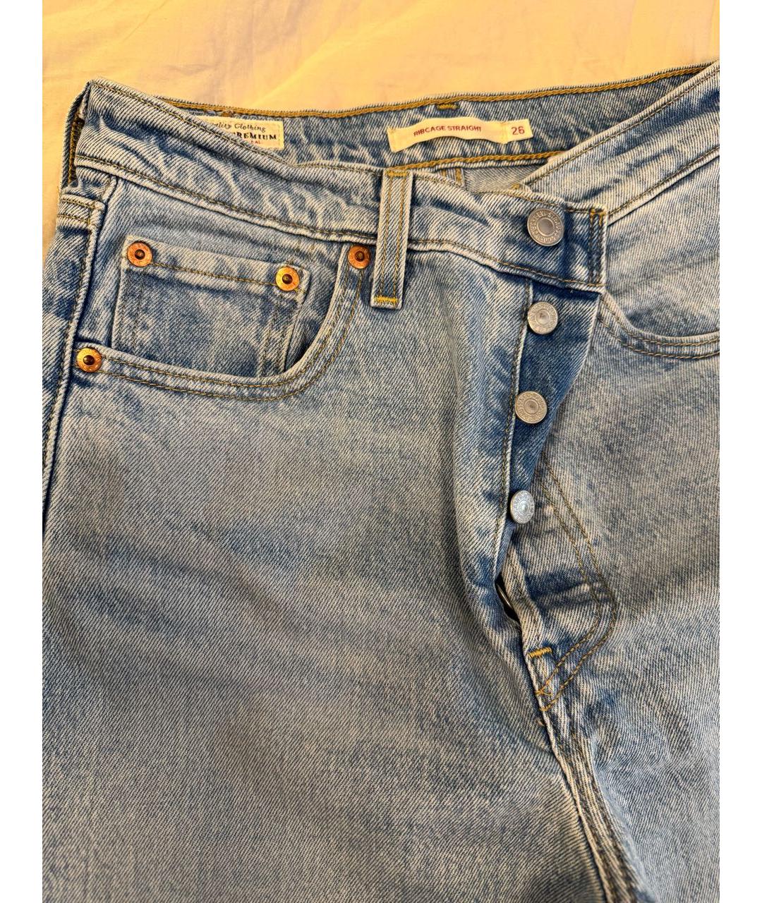LEVI'S Синие прямые джинсы, фото 4
