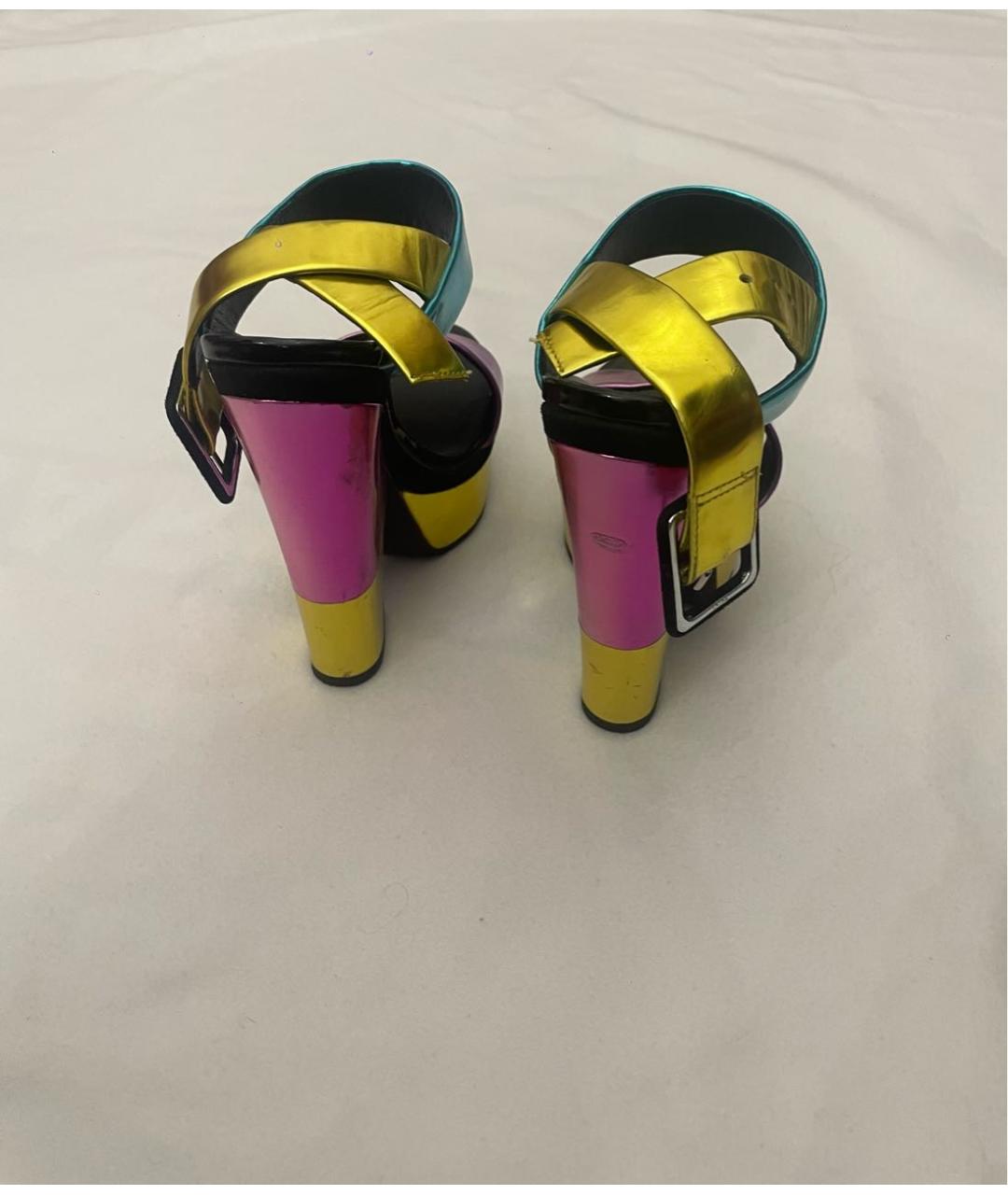 GIUSEPPE ZANOTTI DESIGN Мульти босоножки из лакированной кожи, фото 4