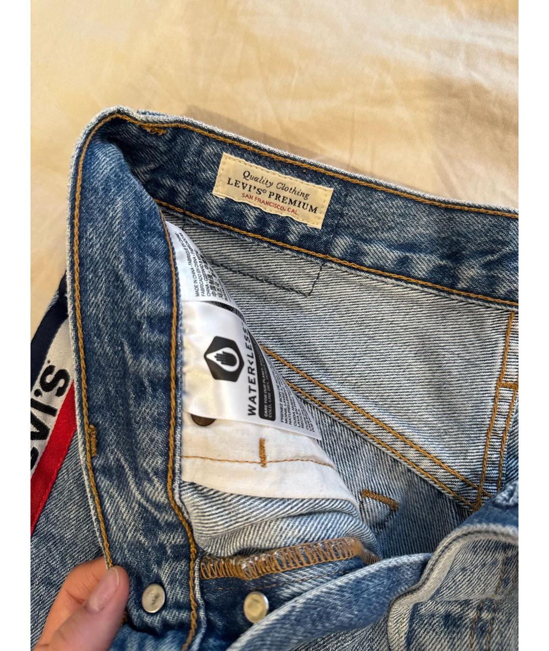 LEVI'S Синие деним шорты, фото 3