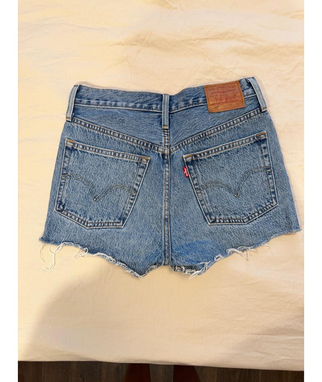 LEVI'S Синие деним шорты, фото 2