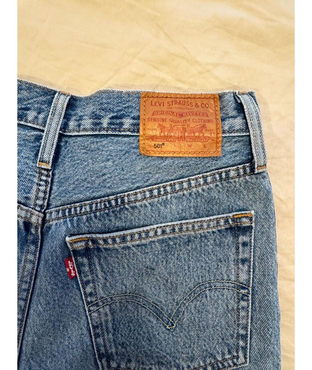 LEVI'S Синие деним шорты, фото 4