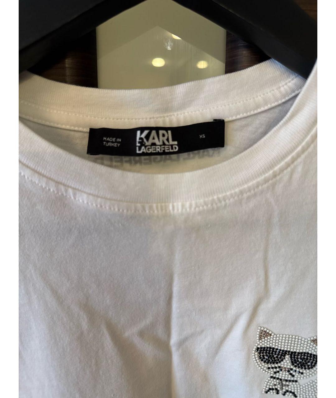 KARL LAGERFELD Белая футболка, фото 3