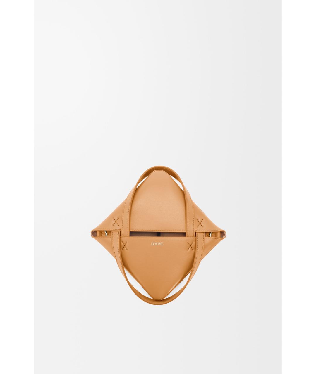 LOEWE Бежевая кожаная сумка тоут, фото 6
