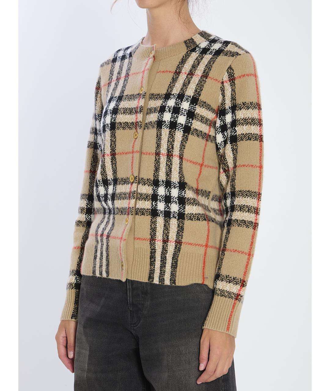BURBERRY Бежевый шерстяной кардиган, фото 3