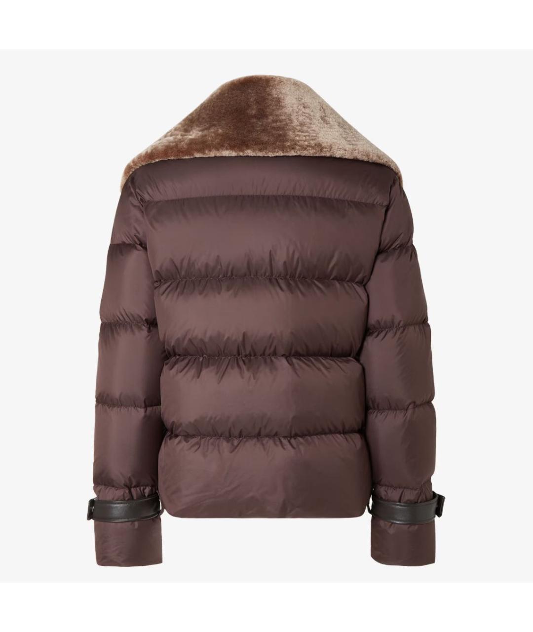 FENDI Коричневый полиэстеровый пуховик, фото 2