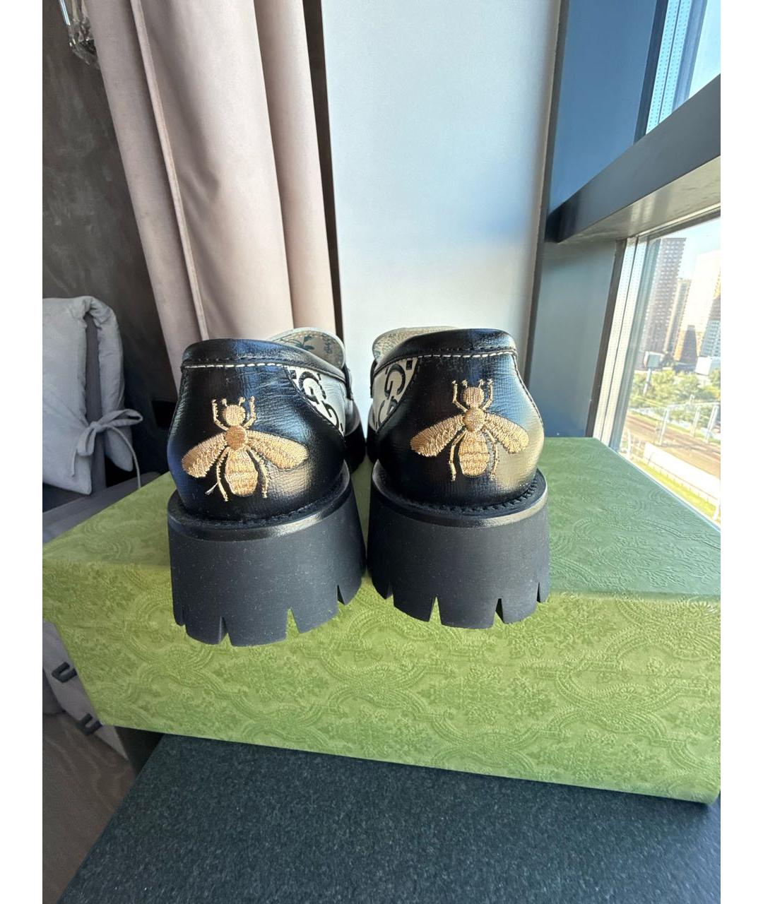 GUCCI Белые кожаные мокасины, фото 4