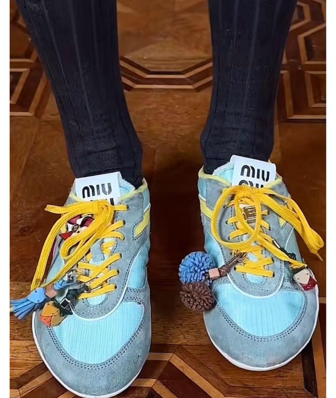 MIU MIU Желтые кеды, фото 3