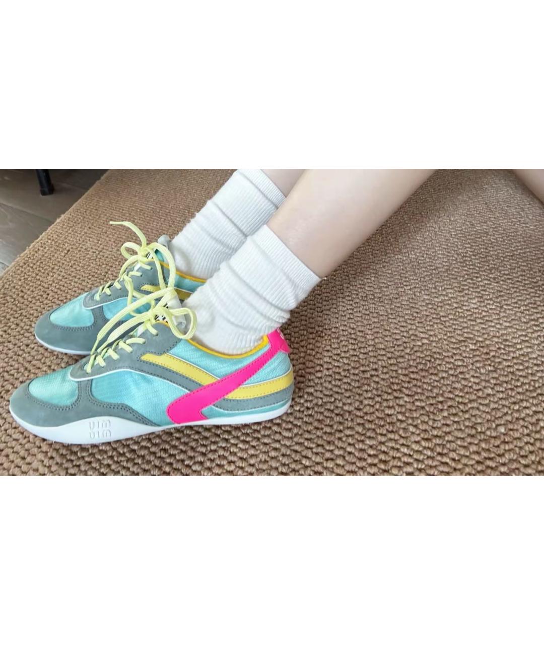 MIU MIU Желтые кеды, фото 4