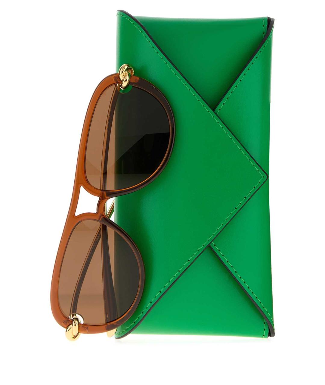 BOTTEGA VENETA Мульти металлические солнцезащитные очки, фото 3