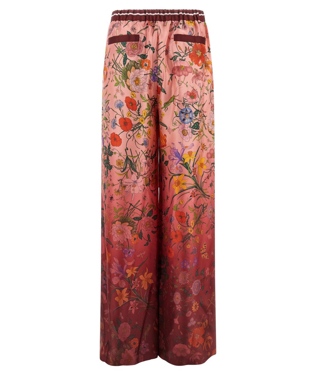 GUCCI Мульти шелковые брюки широкие, фото 2