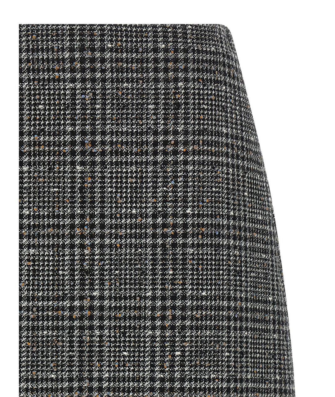 FENDI Серая шерстяная юбка миди, фото 3