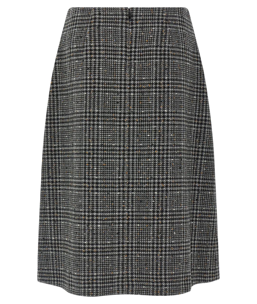 FENDI Серая шерстяная юбка миди, фото 2
