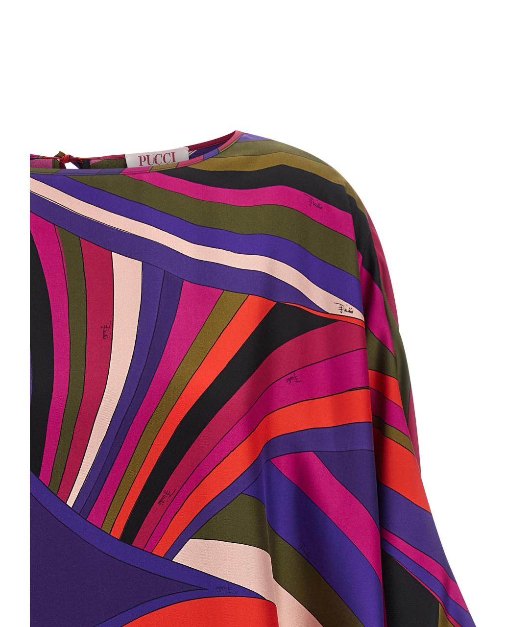 EMILIO PUCCI Мульти шелковая туника, фото 3