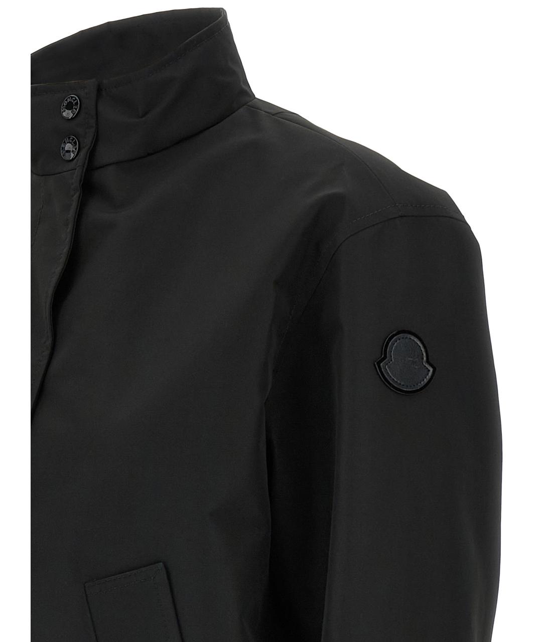 MONCLER Черная полиэстеровая куртка, фото 4