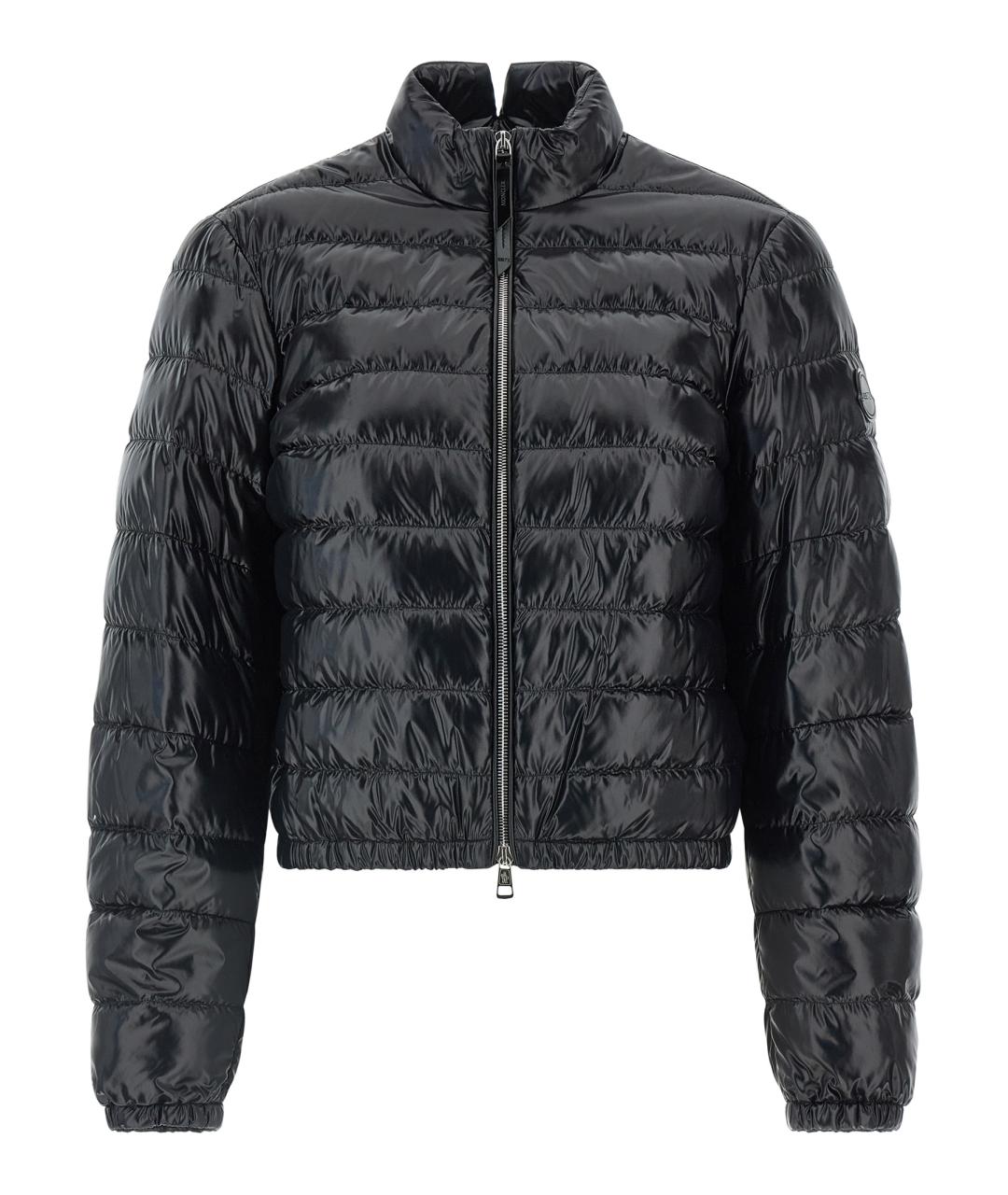 MONCLER Черный полиамидовый пуховик, фото 1