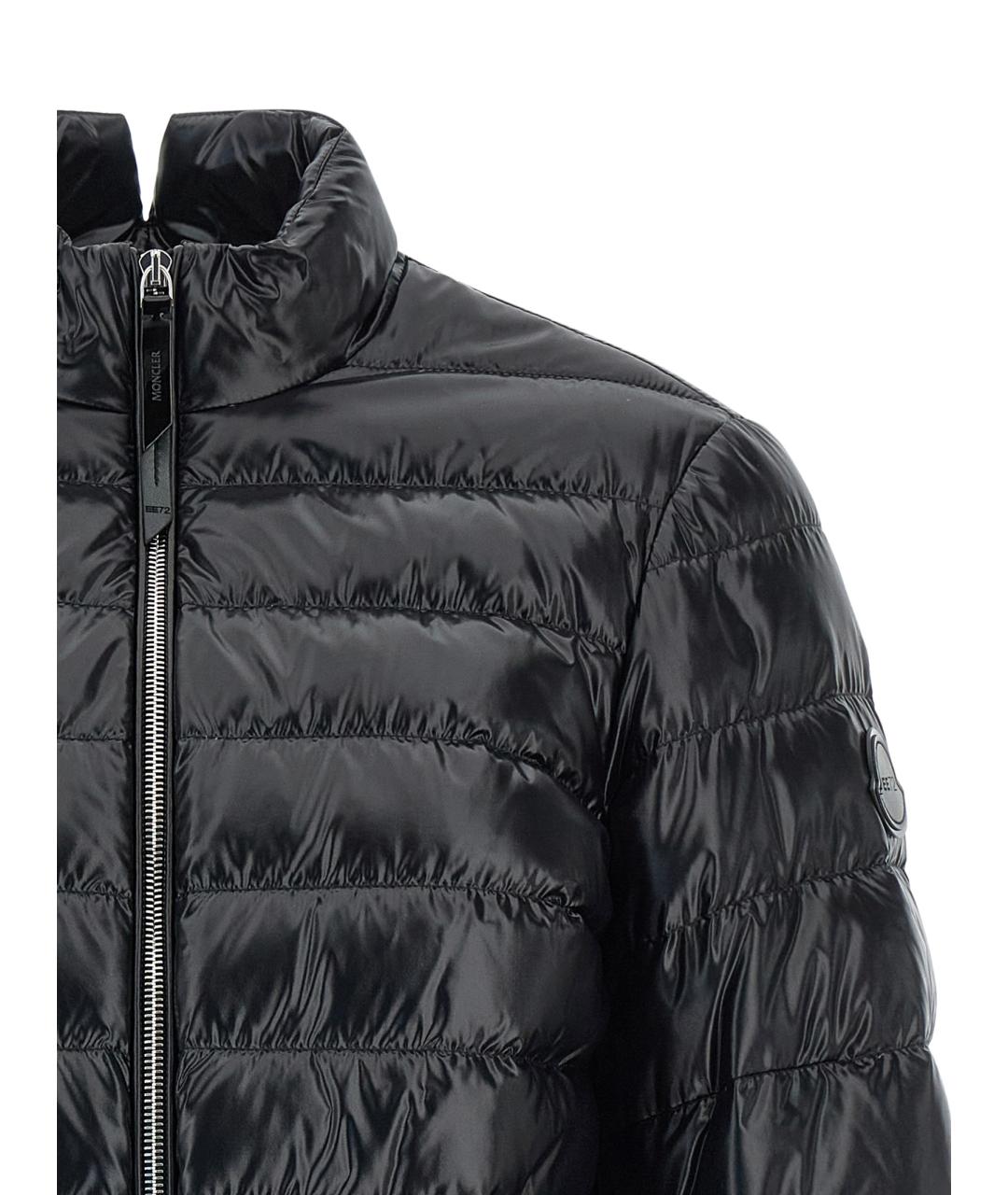 MONCLER Черный полиамидовый пуховик, фото 3