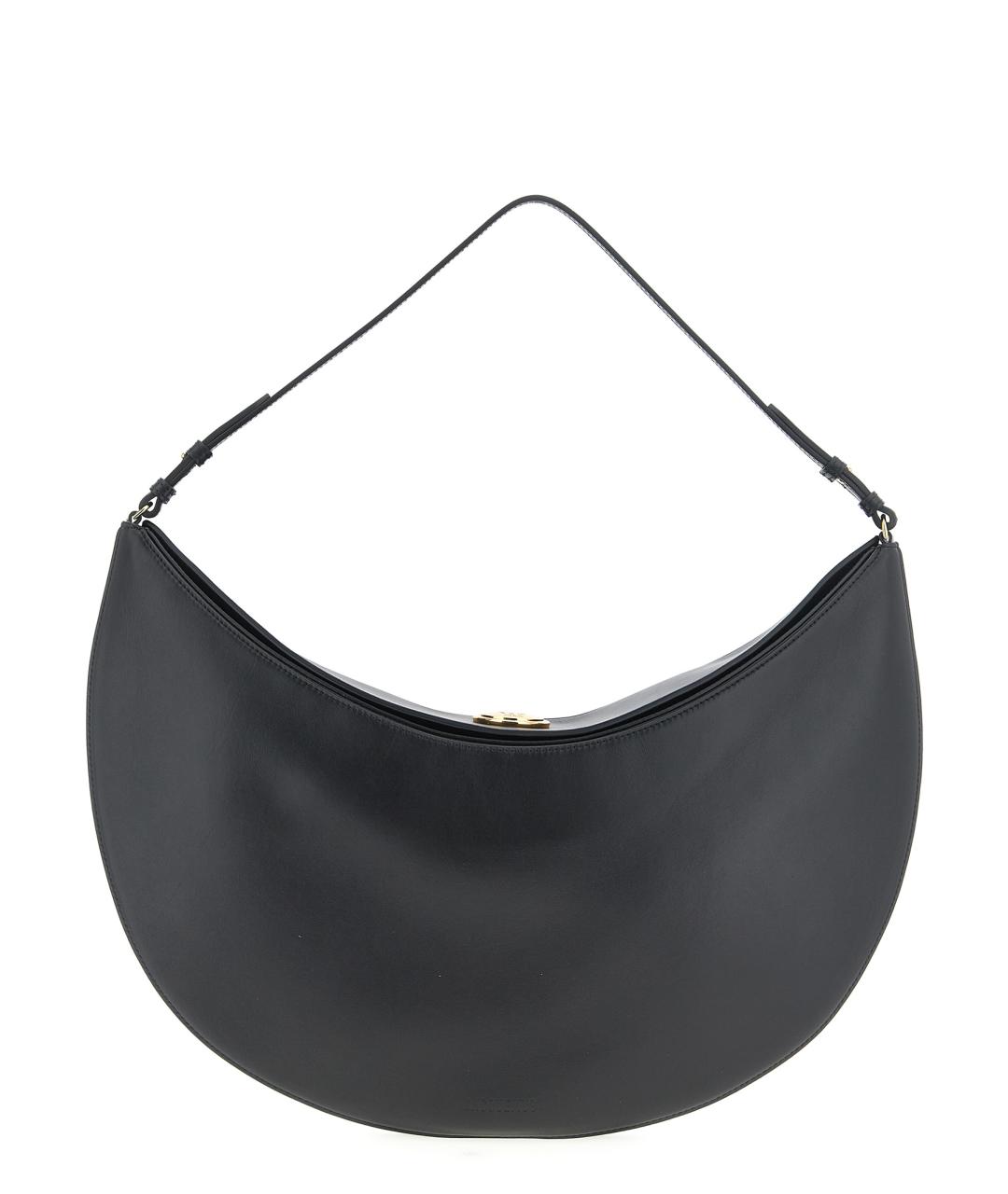 JACQUEMUS Черная кожаная сумка через плечо, фото 1