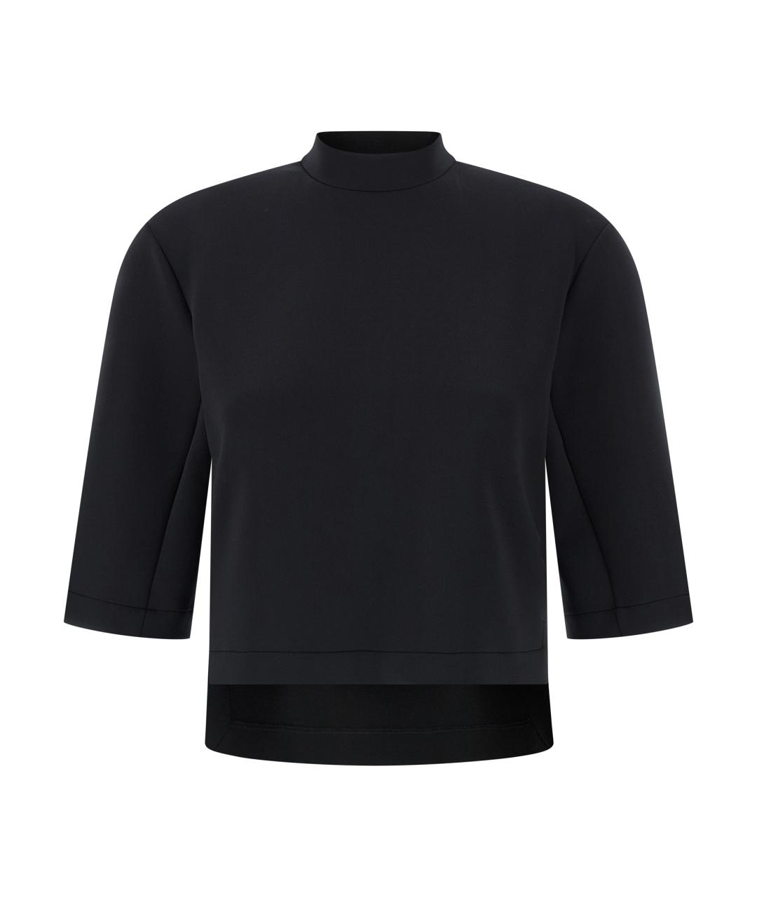 MONCLER Черная полиэстеровая майка, фото 1