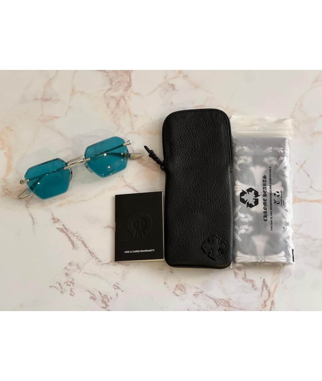 CHROME HEARTS Серебряные металлические солнцезащитные очки, фото 4
