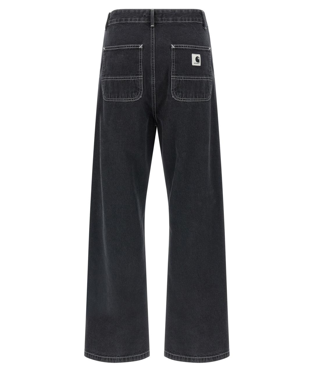 CARHARTT WIP Черные хлопковые прямые джинсы, фото 2