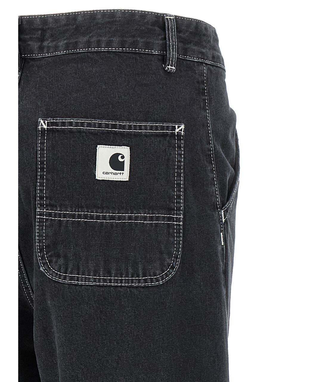 CARHARTT WIP Черные хлопковые прямые джинсы, фото 4