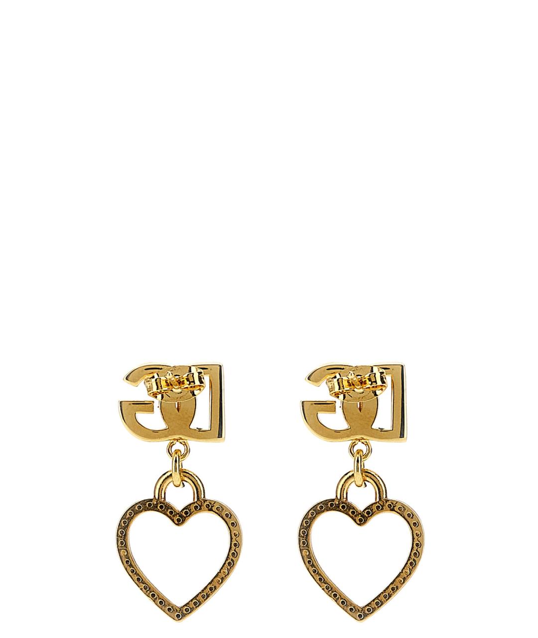 DOLCE&GABBANA Золотые металлические серьги, фото 2