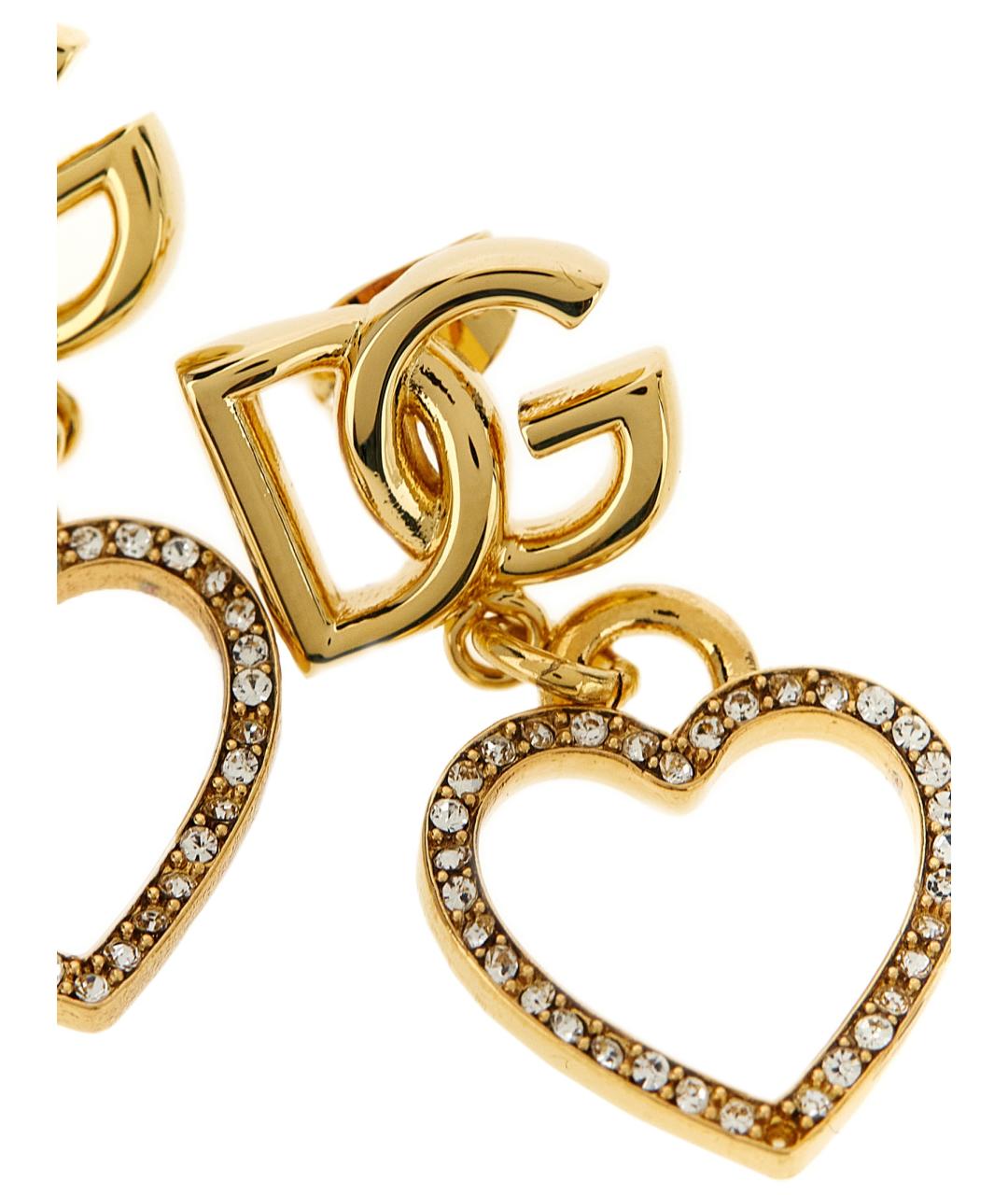 DOLCE&GABBANA Золотые металлические серьги, фото 3