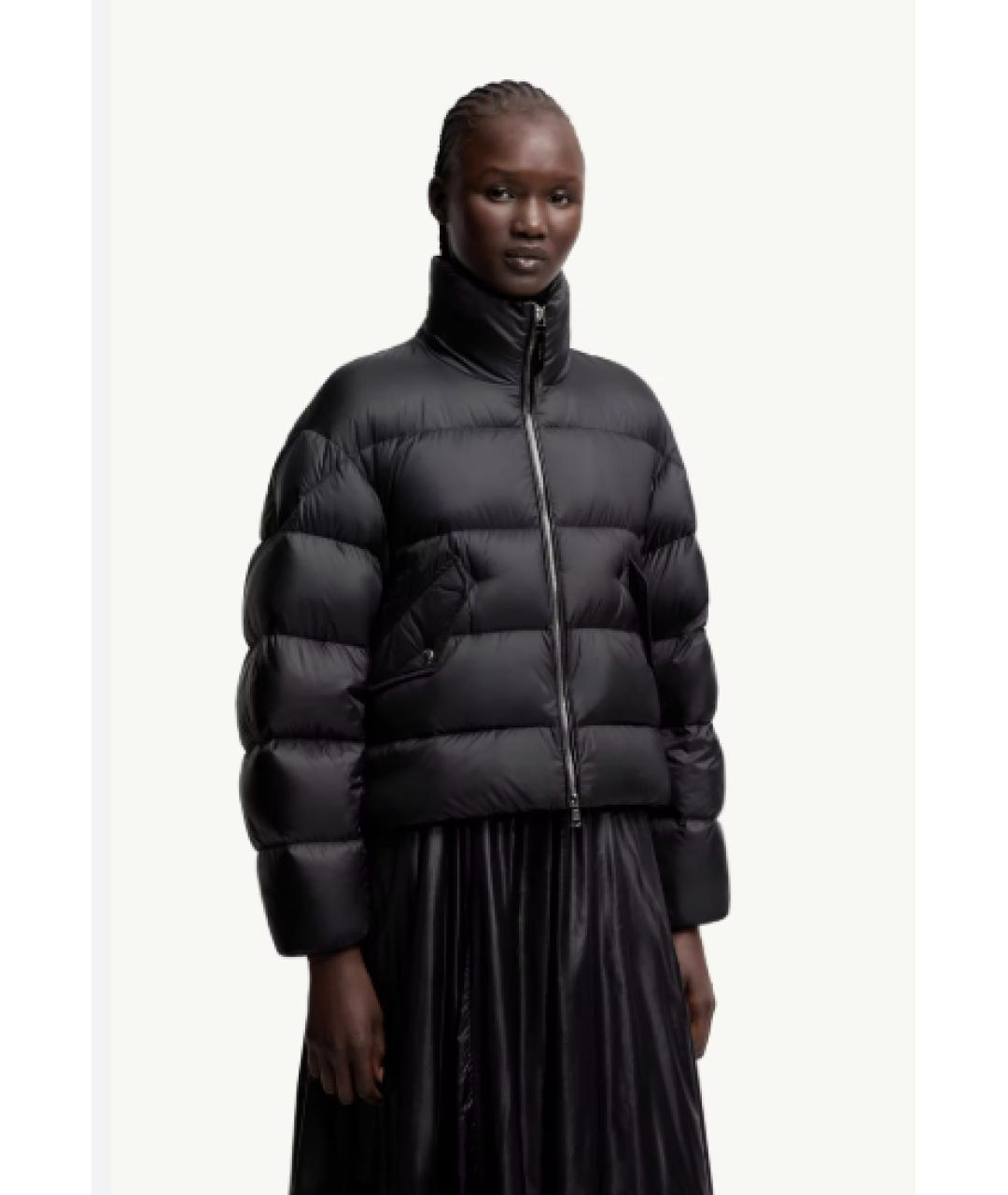 MONCLER Черный полиамидовый пуховик, фото 5